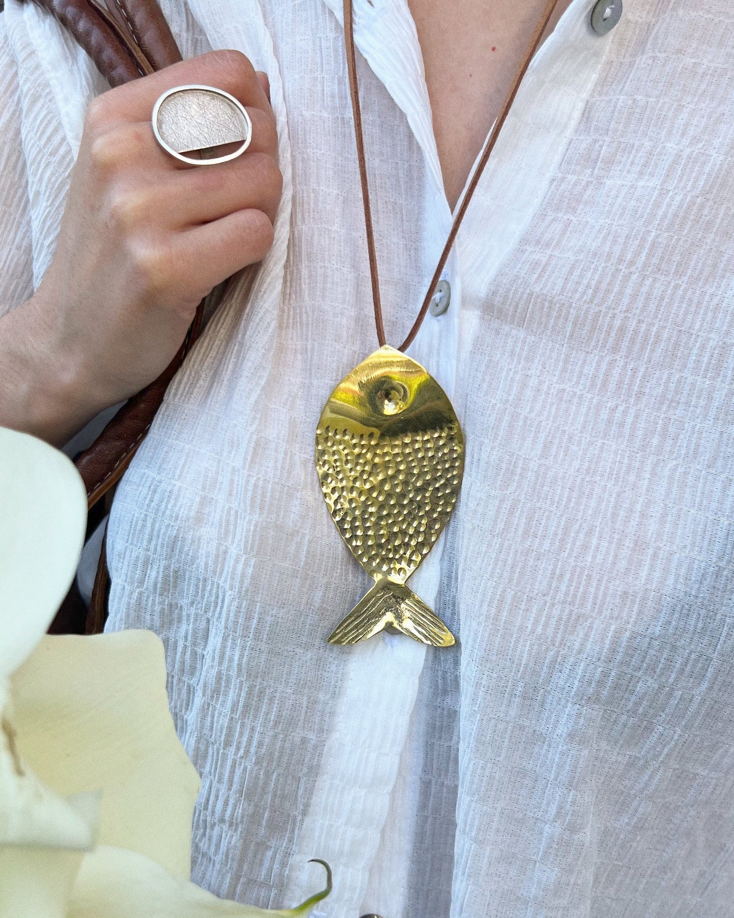 Caravanas mojarrita, latón.