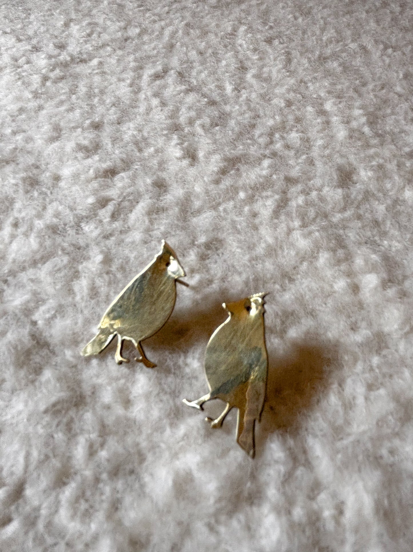 Caravana cardenalito bronce, cobre, alpaca.