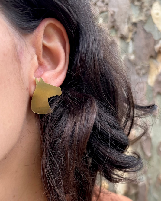 Caravana caballito bronce, cobre, alpaca.
