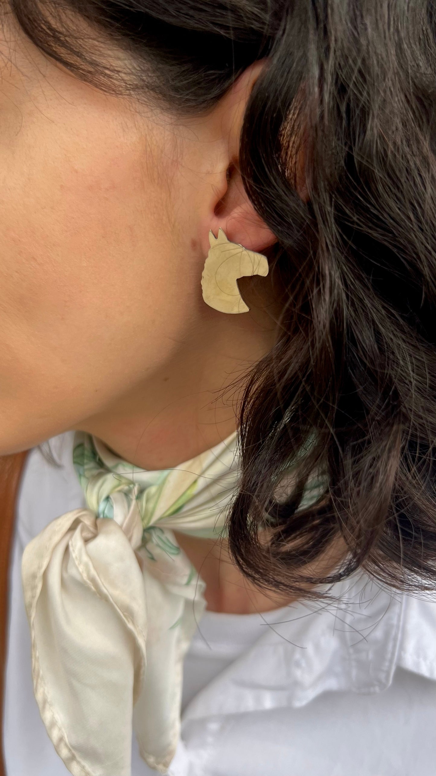 Caravana caballito bronce, cobre, alpaca.