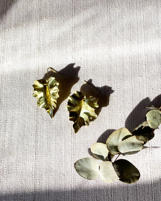 Ficus leaf caravans in brass