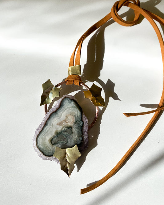 Collar Uruguay, hiedra y estalactita "The Garden Of Stones"